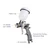 Painter 1.7 mm Nozzle Size Spray Gun With 600 ml Nylon Cup (PF-01)